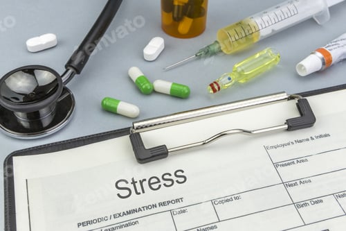 Preview: Stress, Medicines And Syringes As Concept Of Ordinary Treatment Health