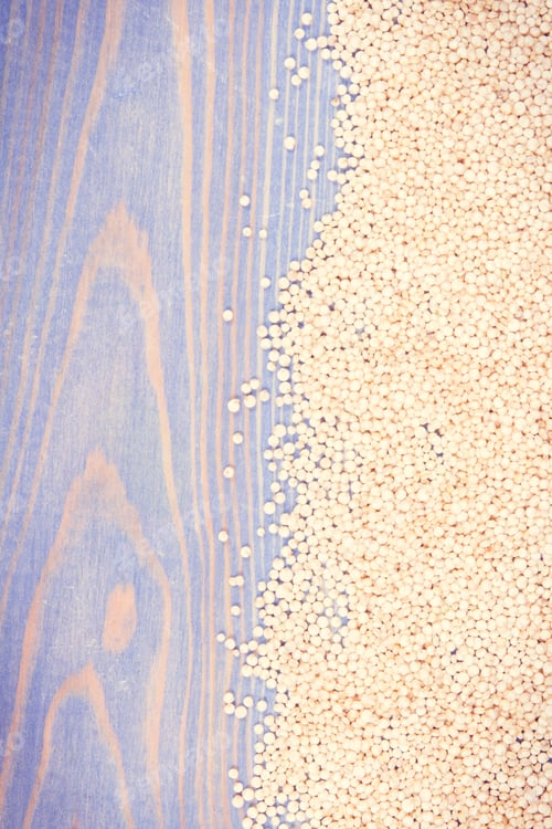 Preview: Vintage Photo, Quinoa Seeds Containing Natural Minerals And Vitamins, Concept Of Healthy Nutrition
