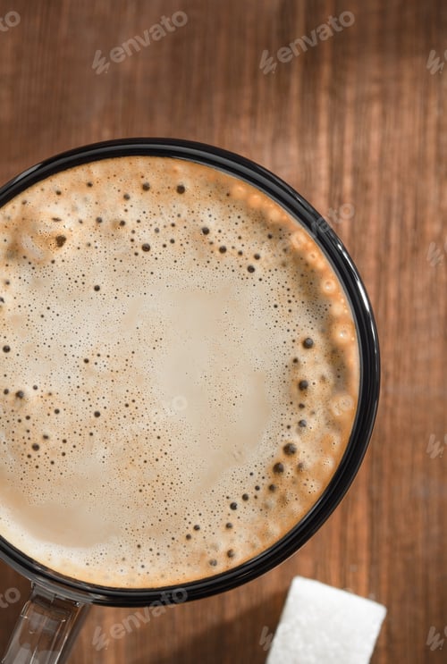 Preview: Cup Of Coffee On Wooden Background