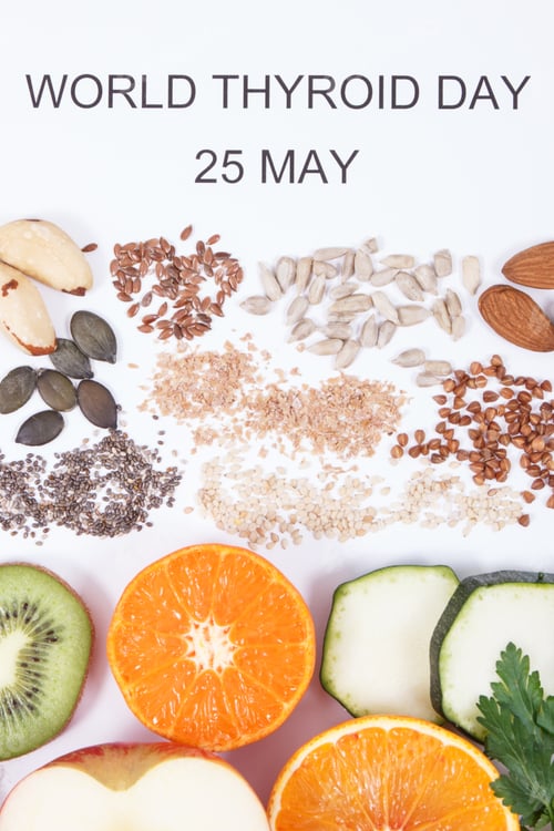Preview: Inscription World Thyroid Day 25 May And Best Nutritious Ingredients For Healthy Thyroid. White