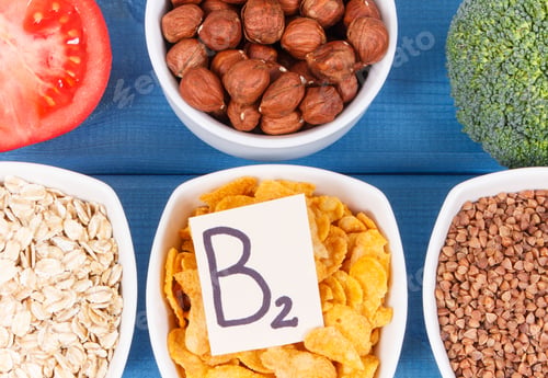 Preview: Ingredients Containing Vitamin B2 And Dietary Fiber, Natural Sources Of Minerals, Healthy Nutrition