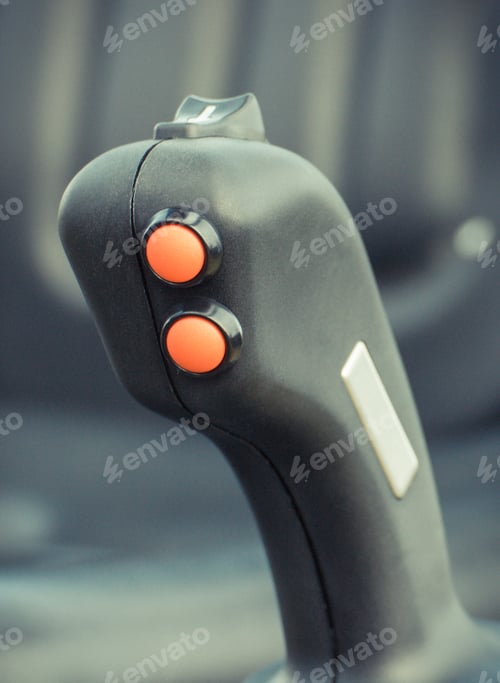 Preview: Operating Control Panel With Buttons In Agricultural Or Industrial Machine Or Vehicle