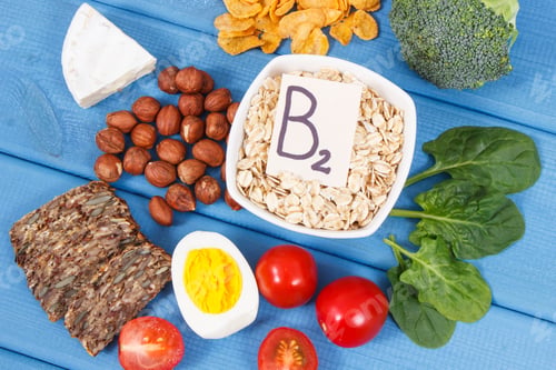 Preview: Ingredients Containing Vitamin B2 And Dietary Fiber, Natural Sources Of Minerals, Healthy Nutrition