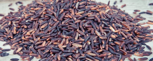 Vista previa: Vintage Photo, Heap Of Black Rice, Concept Of Healthy And Gluten Free Nutrition