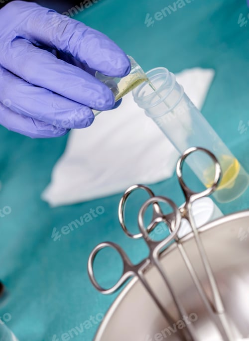 Preview: Nurse Preparing Medication For Parenteral Nutrition In A Hospital, Conceptual Image
