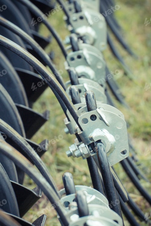 Preview: Part And Detail Of New Agricultural Seeder Machine, Modern Technology In Agriculture Concept