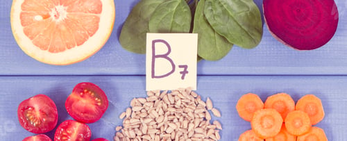 Preview: Vintage Photo, Nutritious Products Containing Vitamin B7 And Dietary Fiber, Natural Sources Of