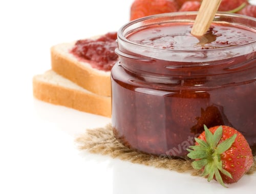 Preview: Strawberry Jam Isolated On White Background
