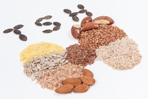Preview: Thyroid Shape Made Of Natural Ingredients. Best Food For Healthy Thyroid Containing Vitamins And