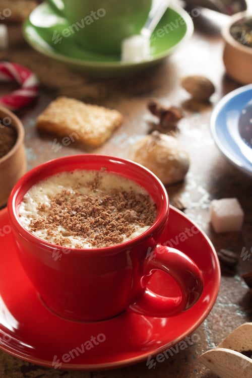 Preview: Cup Of Coffee At Table Background