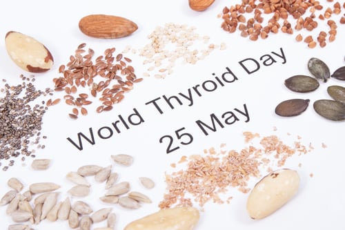 Preview: Inscription World Thyroid Day 25 May And Best Food As Source Natural Minerals And Vitamins For