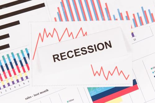Preview: Inscription Recession And Downward Graphs Representing Financial Crisis Caused By Coronavirus