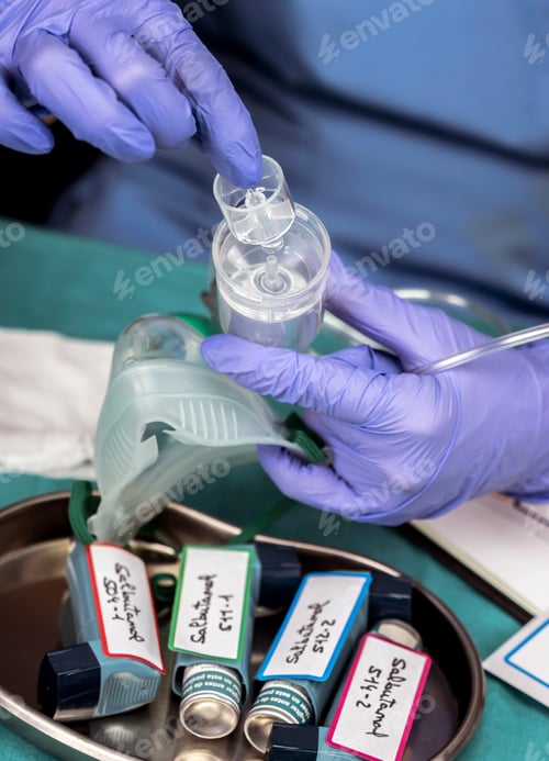 Preview: Nurse Prepares Oxygen Mask In Hospital, Conceptual Image