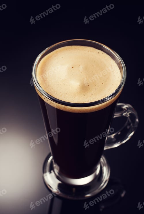 Preview: Cup Of Coffee On Black Background