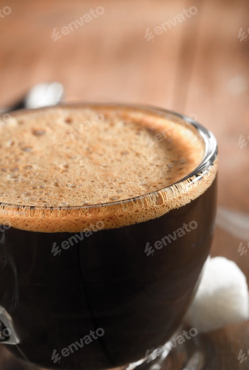 Preview: Cup Of Coffee On Wooden Background