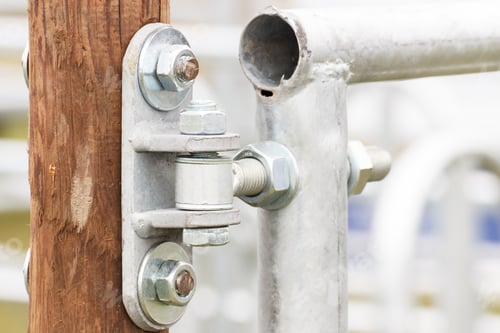 Preview: Detail Of Old Silver Hinge Made Of Steel, Technology Concept