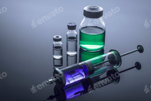 Preview: Vintage Syringe With Vials, Conceptual Image
