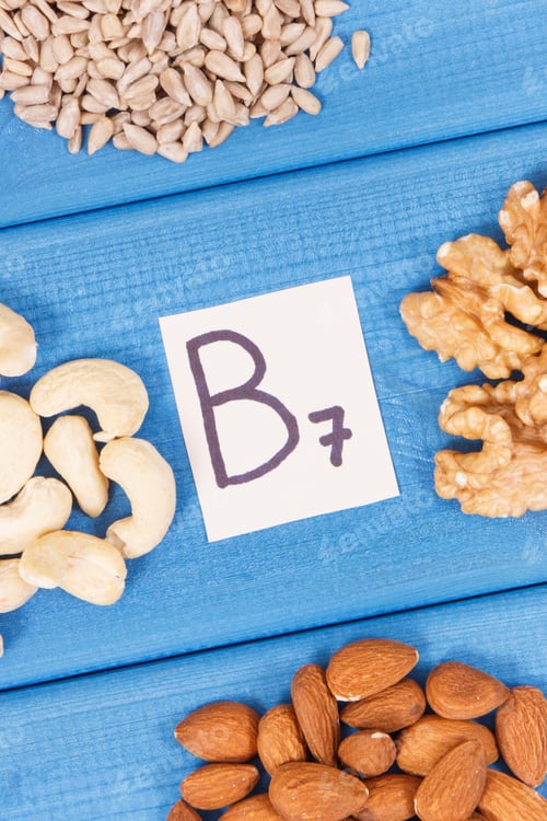 Preview: Nutritious Products Containing Vitamin B7 And Dietary Fiber, Natural Sources Of Minerals, Healthy