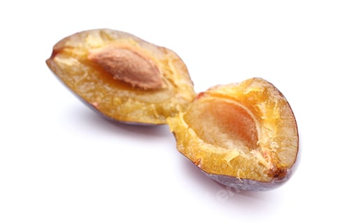 Preview: Closeup Of Fresh, Natural And Sweet Plum Isolated On A White Background