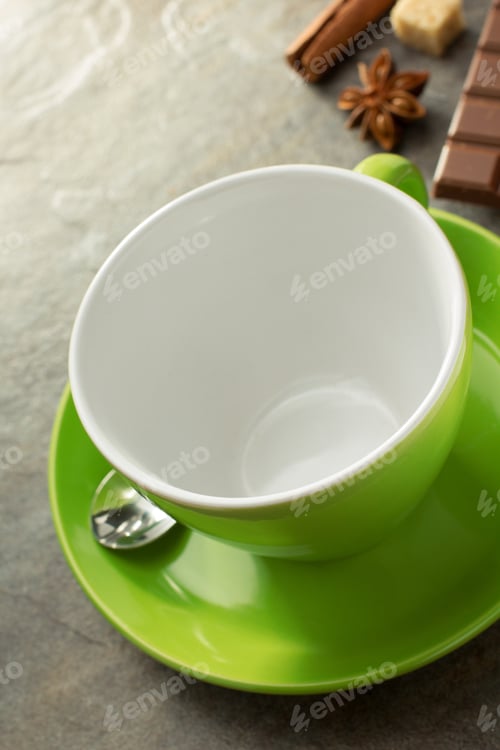 Preview: Empty Cup Of Coffee On Table