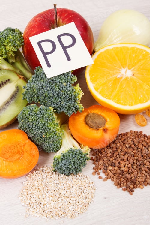 Preview: Healthy Food As Source Vitamin Pp, Dietary Fiber And Other Natural Minerals