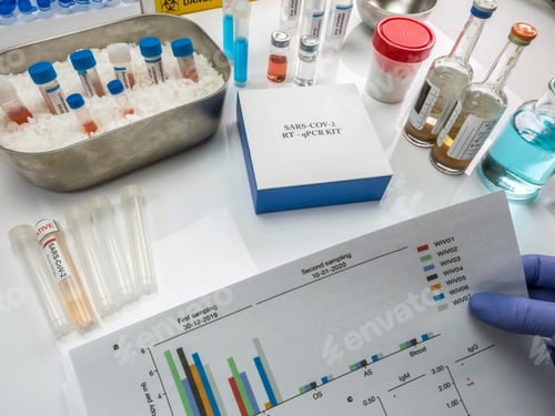 Preview: Scientist Working On The Dna Of A Sars-Cov-2 Infected Woman In A Laboratory, Conceptual Image