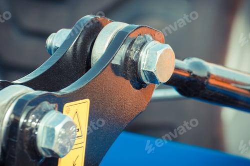 Preview: Screws, Bolts And Different Connections In Industrial Or Agriculture Machine, Technology And
