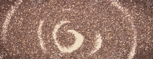 Preview: Vintage Photo, Chia Seeds, Concept Of Food Containing Natural Vitamins, Minerals And Dietary Fiber
