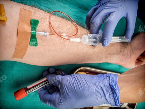 Preview: Nurse Draws Blood To A Blood Donor In A Hospital, Conceptual Image