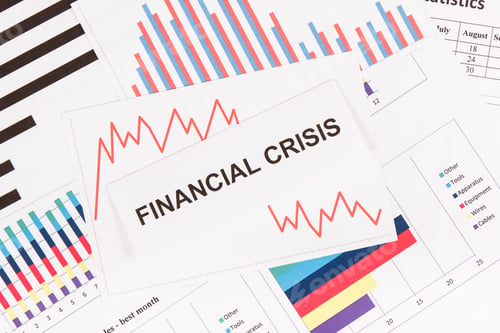 Preview: Downward Graphs Representing Financial Crisis Caused By Coronavirus. Covid-19. Sars-Cov-2. 2019-Ncov
