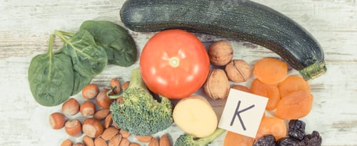 Preview: Vintage Photo, Fresh Fruits And Vegetables Containing Vitamin K, Dietary Fiber And Minerals