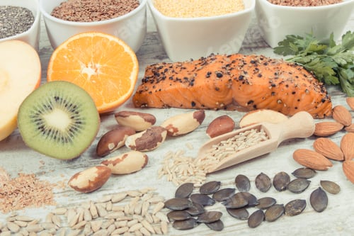 Preview: Best Nutritious Food For Healthy Thyroid. Natural Eating Containing Vitamins And Minerals
