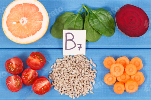 Preview: Nutritious Different Ingredients Containing Vitamin B7, Dietary Fiber And Natural Minerals, Healthy