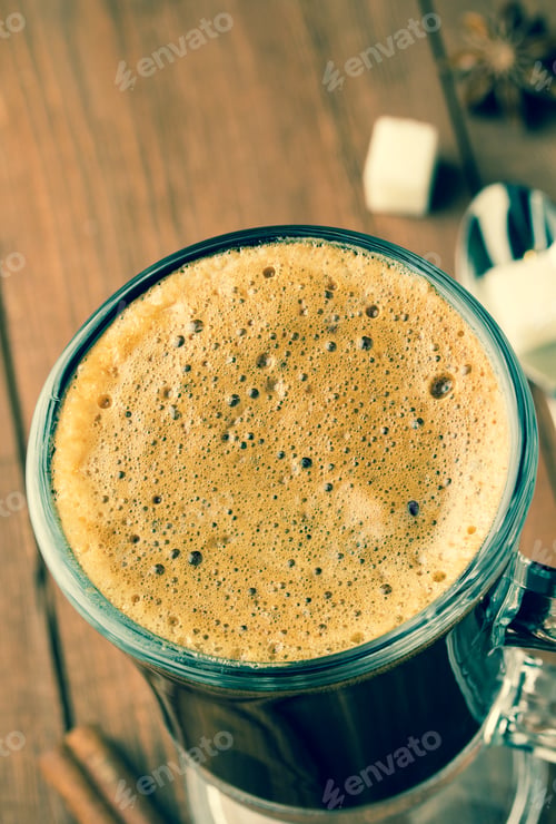 Preview: Cup Of Coffee On Wooden Background