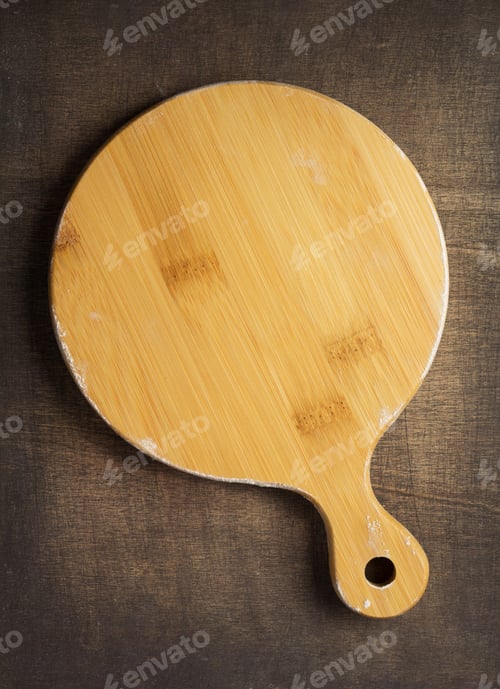 Preview: Cutting Board On Wooden Background Table Texture