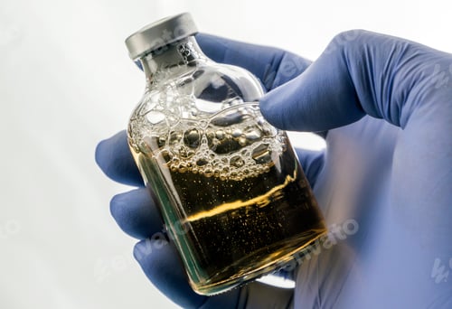 Preview: Detail Of Hand Medical Holding A Vial, Conceptual Image