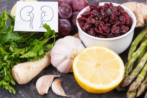 Preview: Natural Food For Healthy Kidneys. Nutritious Eating Containing Vitamins And Minerals
