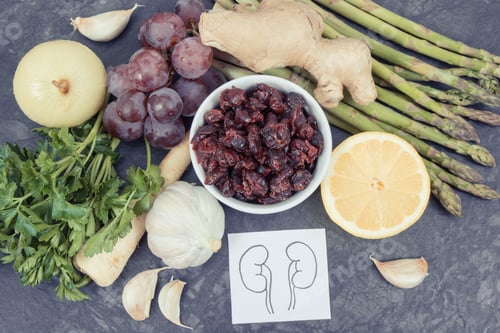 Preview: Best Nutritious Food For Kidneys Health. Concept Of Healthy Eating As Source Natural Vitamins