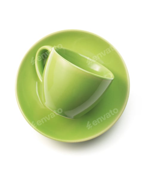 Preview: Cup And Saucer Isolated On White Background