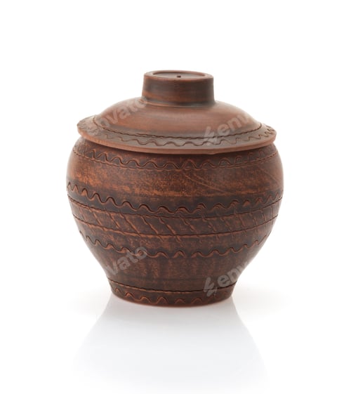 Preview: Ceramic Pot Isolated On White Background