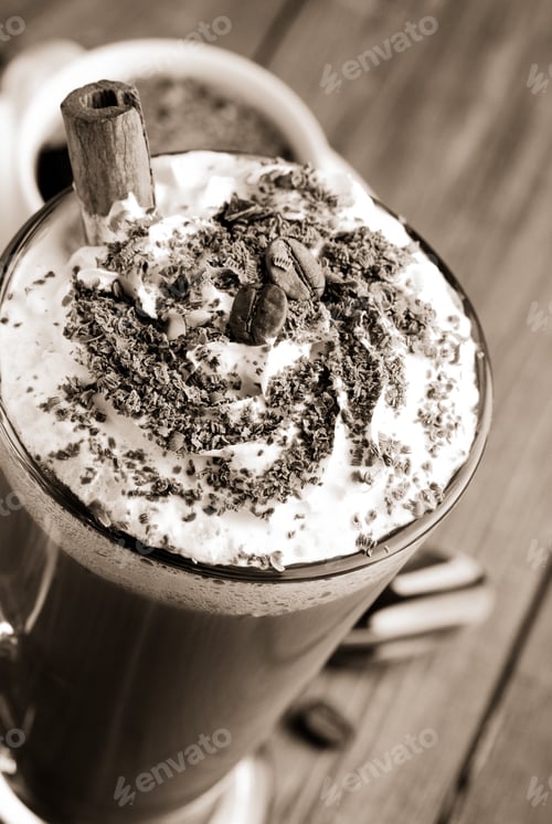 Preview: Cup Of Coffee On Wooden Background