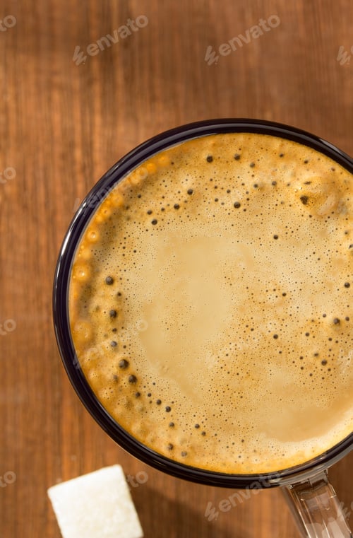 Preview: Cup Of Coffee On Wooden Background