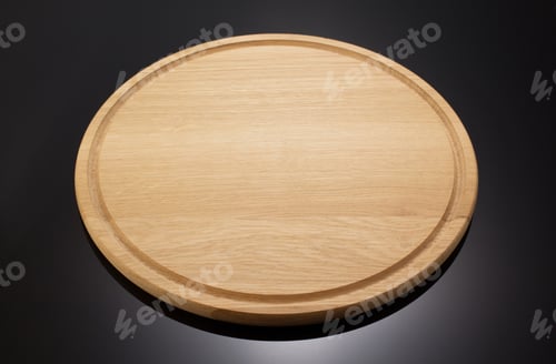Preview: Cutting Board On Black Background