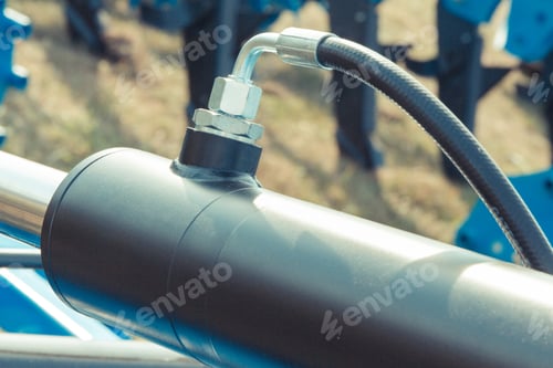 Preview: Piston Or Actuator Of Industrial Hydraulic And Pneumatic Machinery. Engineering And Technology