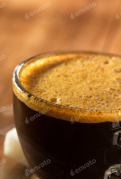 Preview: Cup Of Coffee On Wooden Background