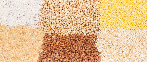 Preview: Gluten Free White Rice And Groats, Concept Of Healthy Food And Nutrition
