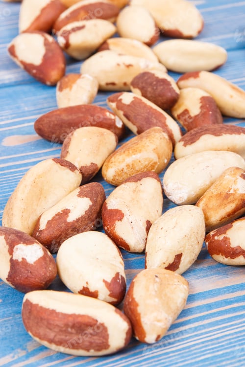 Preview: Heap Of Brazil Nuts As Source Of Natural Minerals And Vitamin, Healthy Nutrition Concept