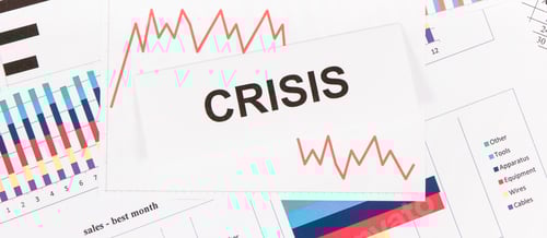 Preview: Inscription Crisis And Downward Graphs Representing Financial Crash Caused By Coronavirus. Risk Of