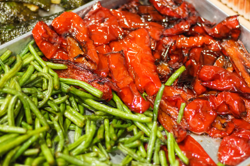 Preview: Fresh Vegetables As Addition To Dishes. Healthy Eating Containing Natural Minerals And Vitamins