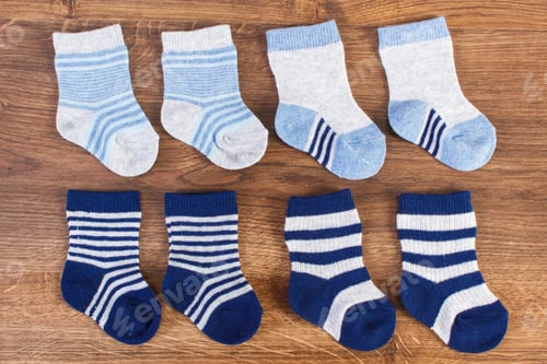 Preview: Blue Socks For Baby Boy, Expecting For Kids And Extending Family Concept